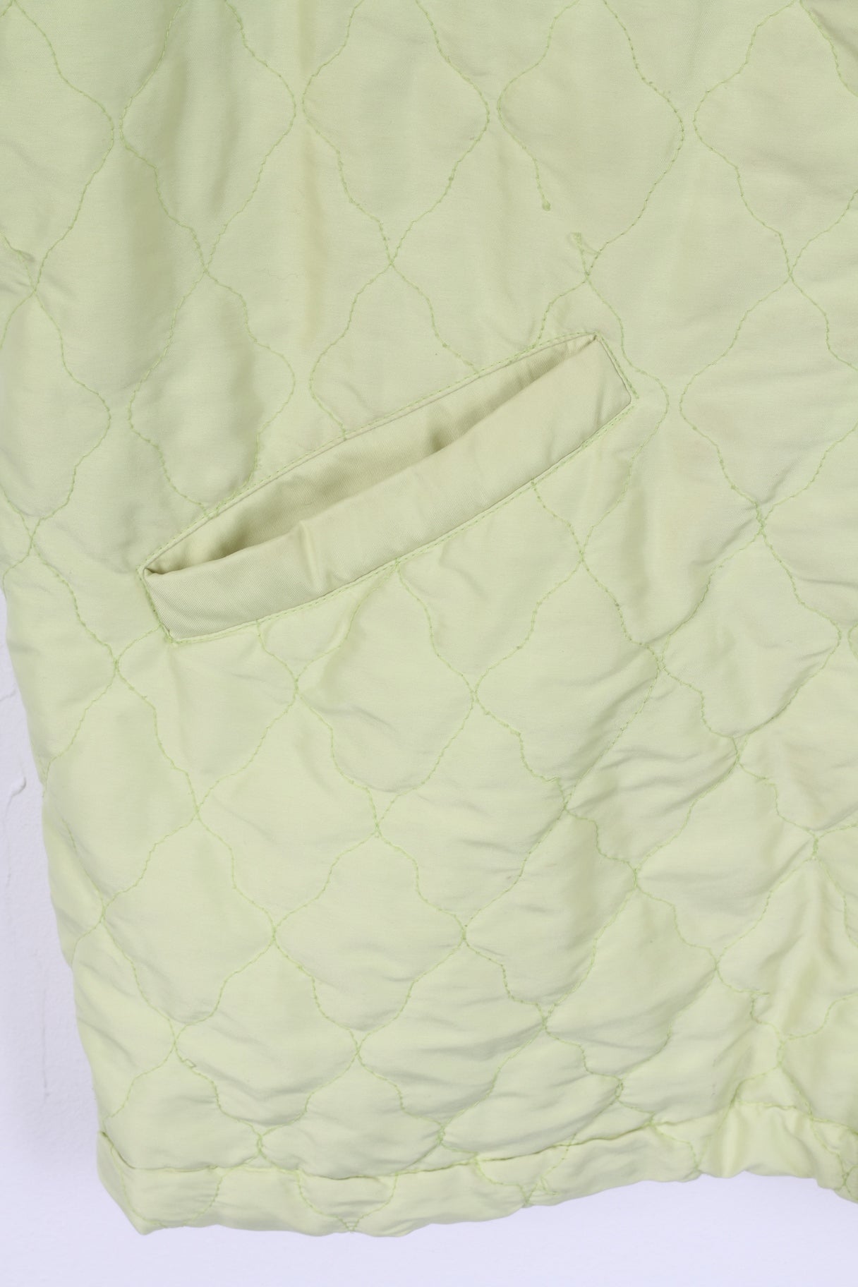 Marc Lauge Womens M Vest Lime Waistcoat Bodywarmer Quilted Lightweight Top