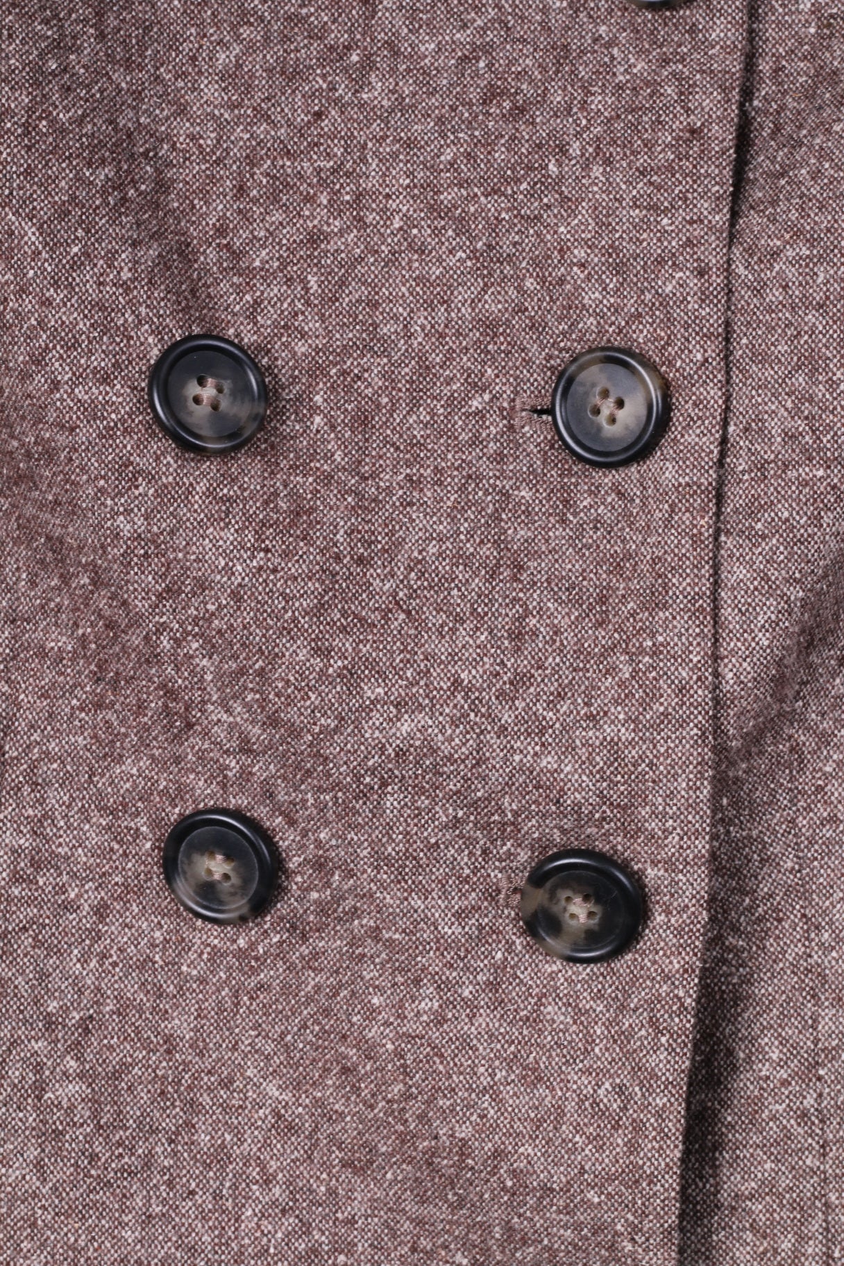 Giacca United Colors Of Benetton da donna 44 M. Giacca doppiopetto con collo in pelliccia di lana marrone