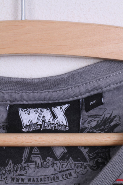 Camicia da uomo Wax Action M in cotone grigio