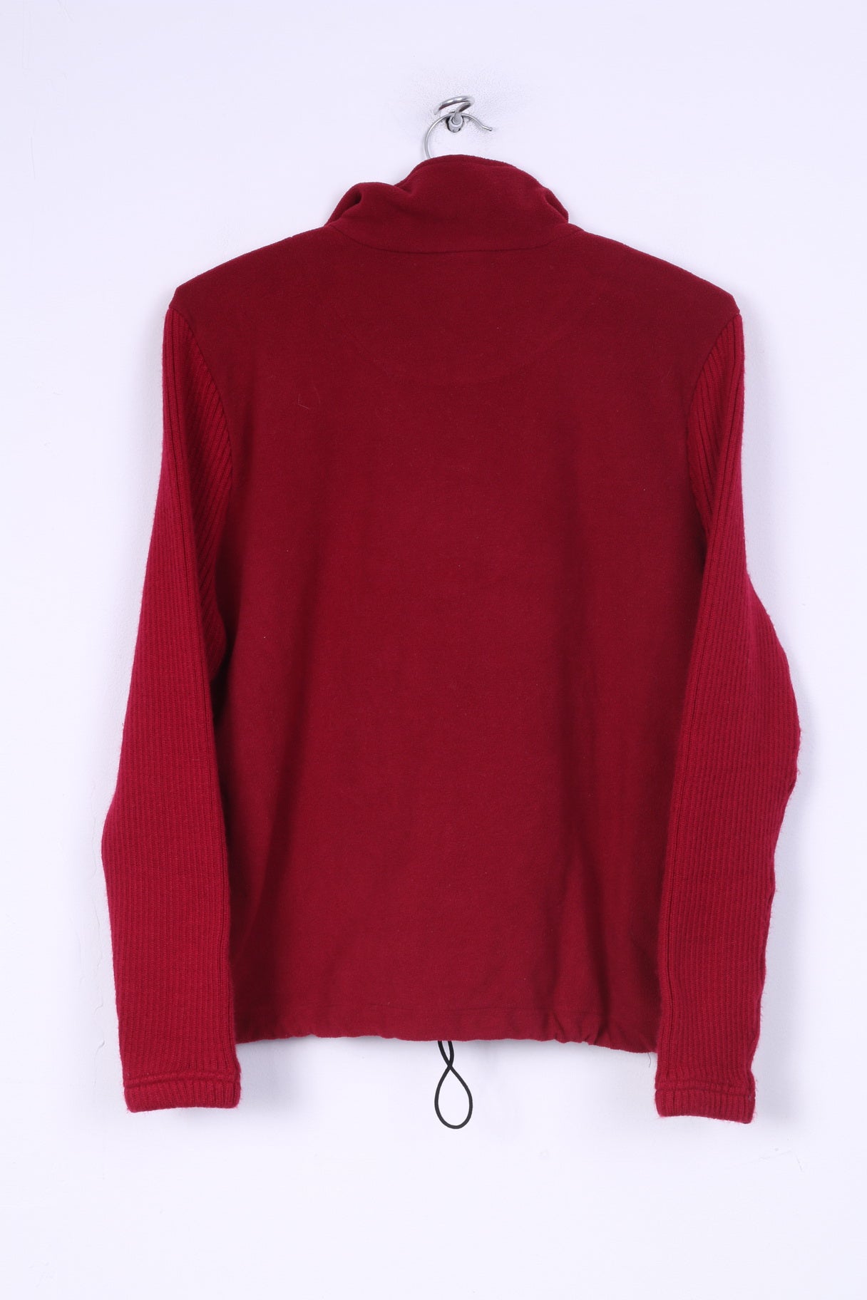 Marcel Clair Womens 36/38 M/L Fleece Top Zip Neck Sweatshirt Burgundy Sportswear