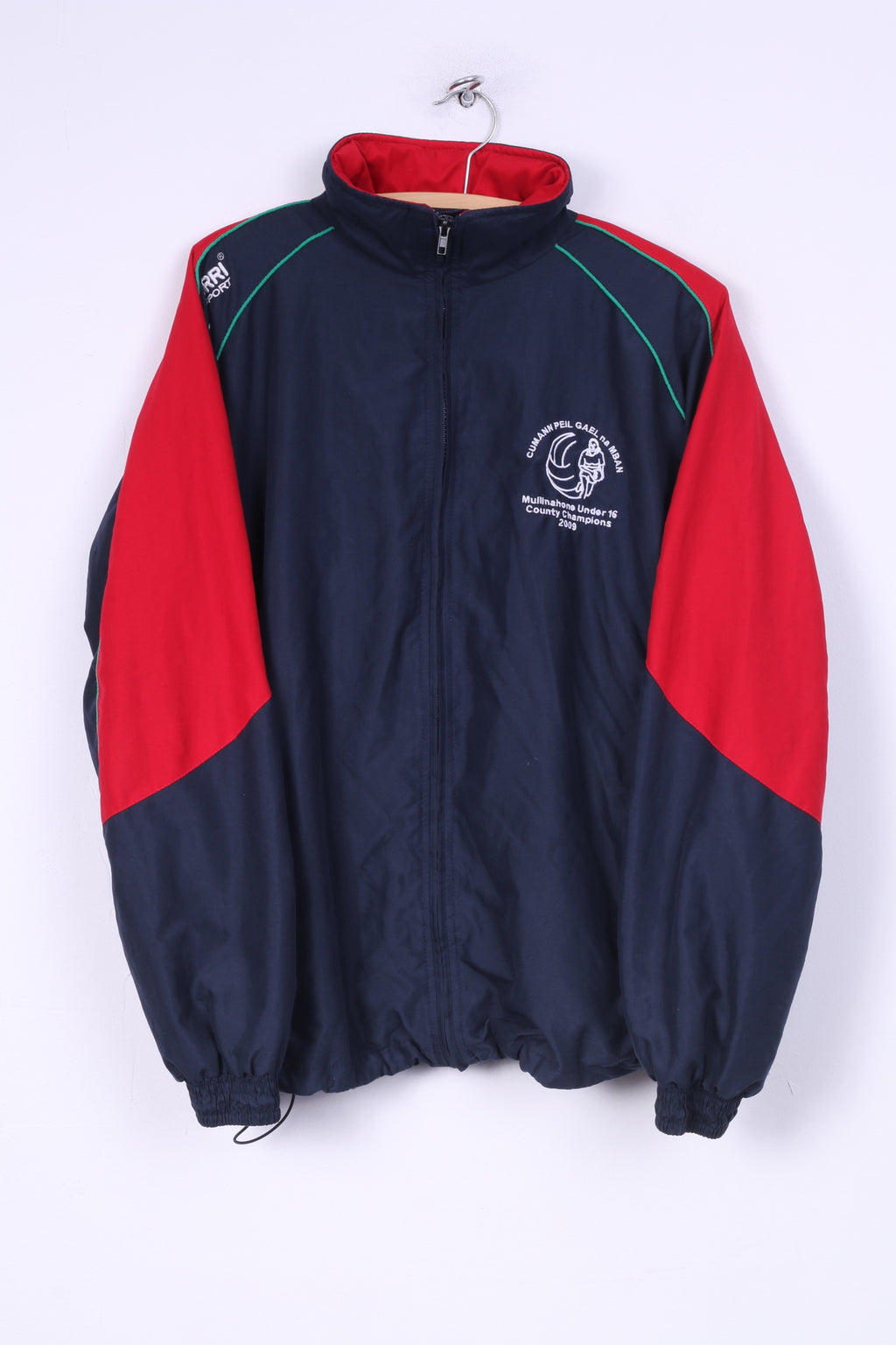 Azzuri Sport Cumann Peil Gael na MBAN Mens S Giacca Full Zipper Navy Sportswear Leggero Mullinahone Under 16 County Chamions 2009 