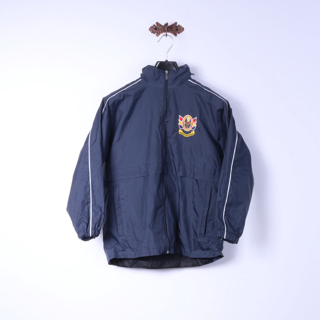 Game Gear Veste pour garçon de 13 à 14 ans en nylon bleu marine avec capuche cachée