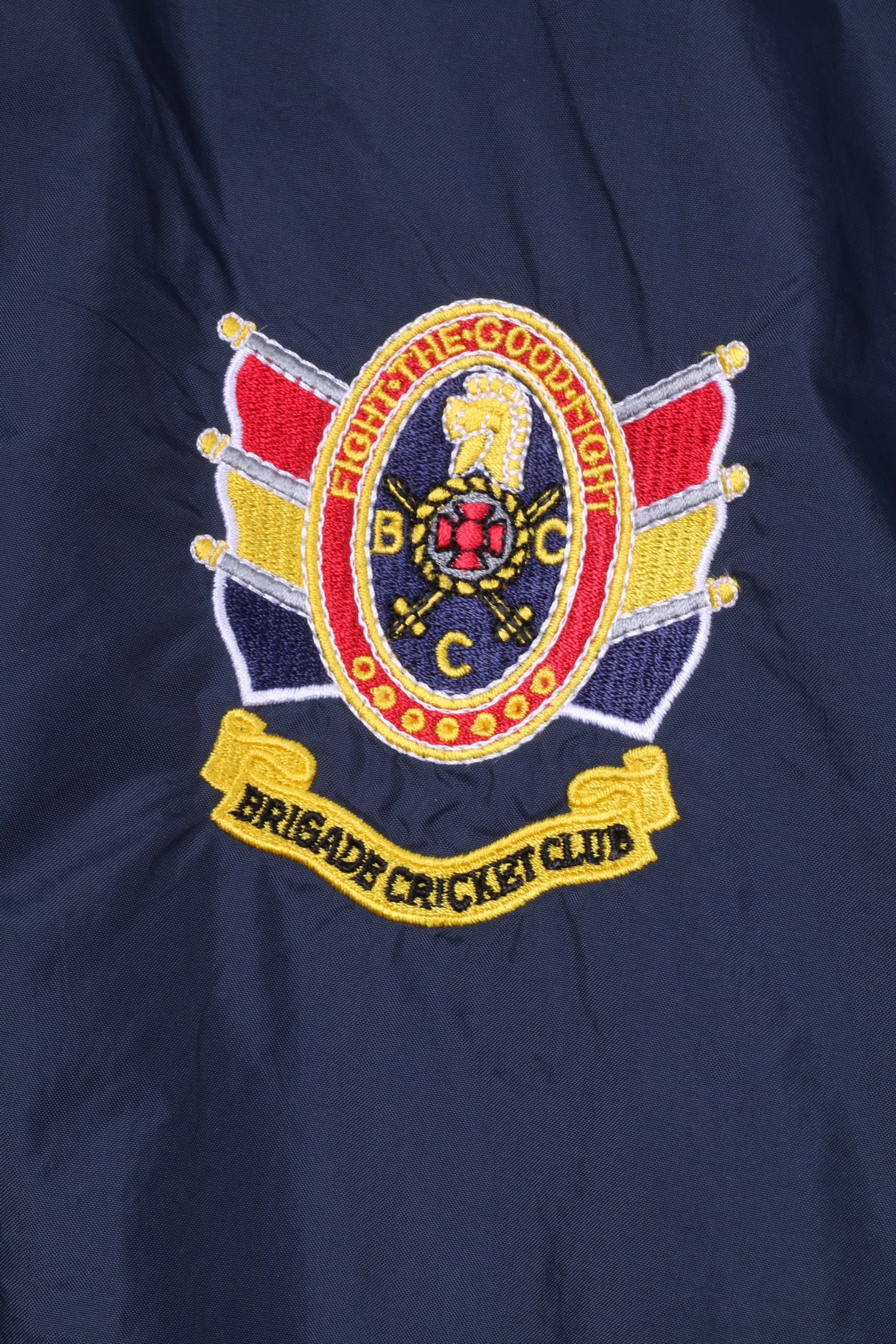 Giacca Game Gear per ragazzi di 13-14 anni, cappuccio nascosto in nylon blu navy Brigade Cricket Club