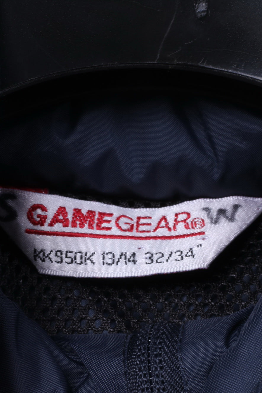 Game Gear Veste pour garçon de 13 à 14 ans en nylon bleu marine avec capuche cachée