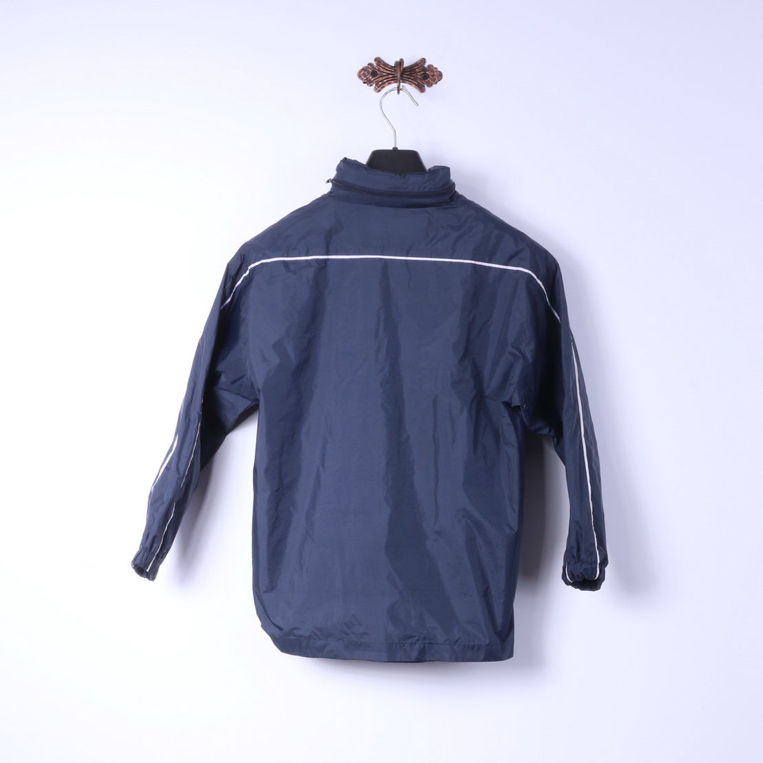 Game Gear Veste pour garçon de 13 à 14 ans en nylon bleu marine avec capuche cachée