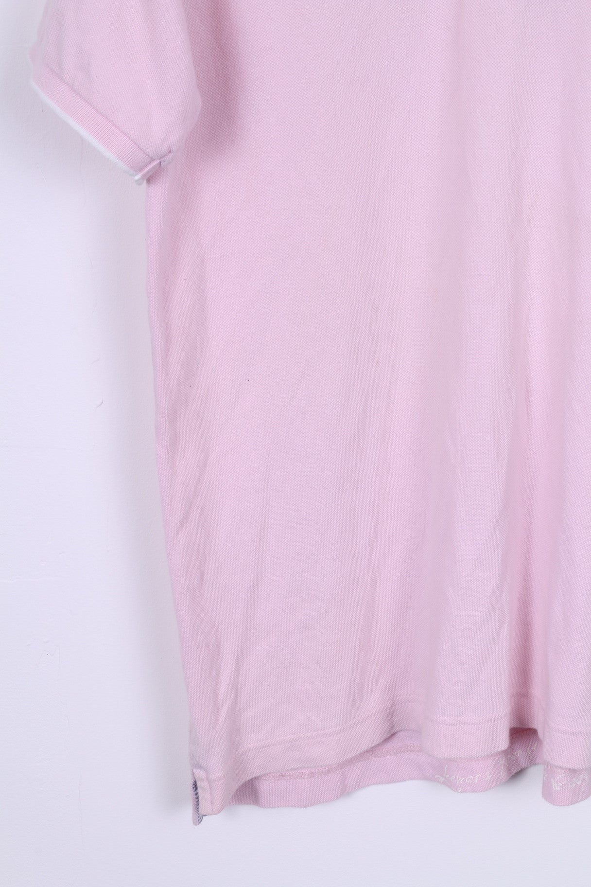 Gaastra Mens XL Polo Shirt Pink Cotton Renaissance Islands Embroidered Detailed Buttons