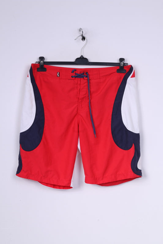 H2O Mens L Shorts Swimpants Red Sportswear Mesh Lined
