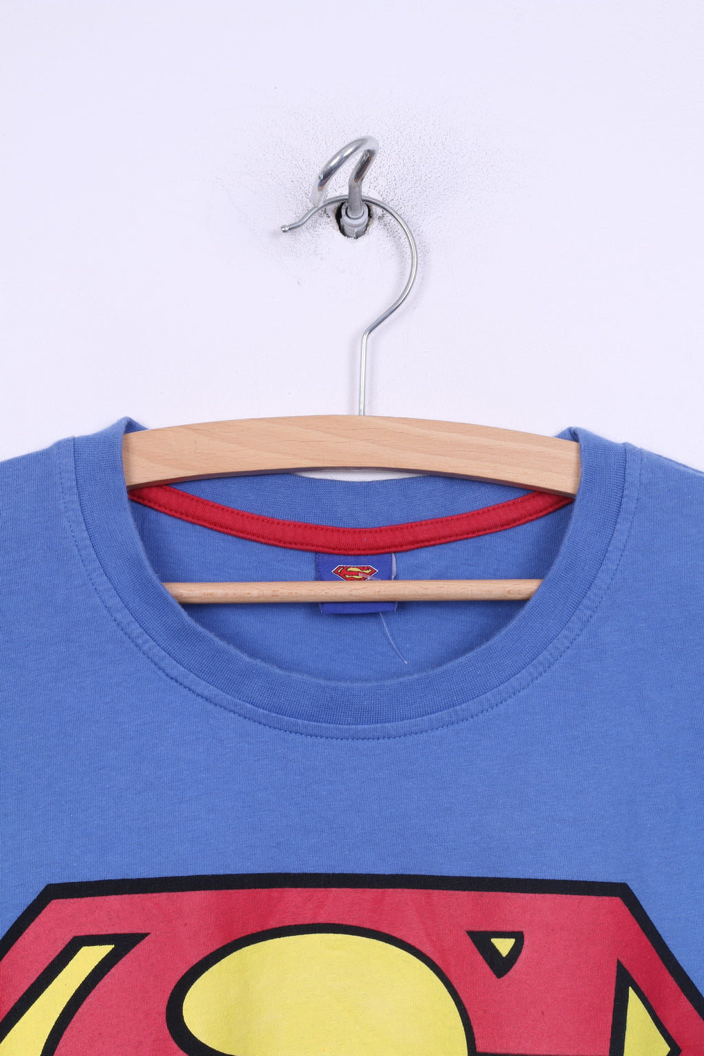 George Superman Mens XL T-Shirt Grapic Blue Tm&Dc Comics (s09) Short Sleeve Crew Neck