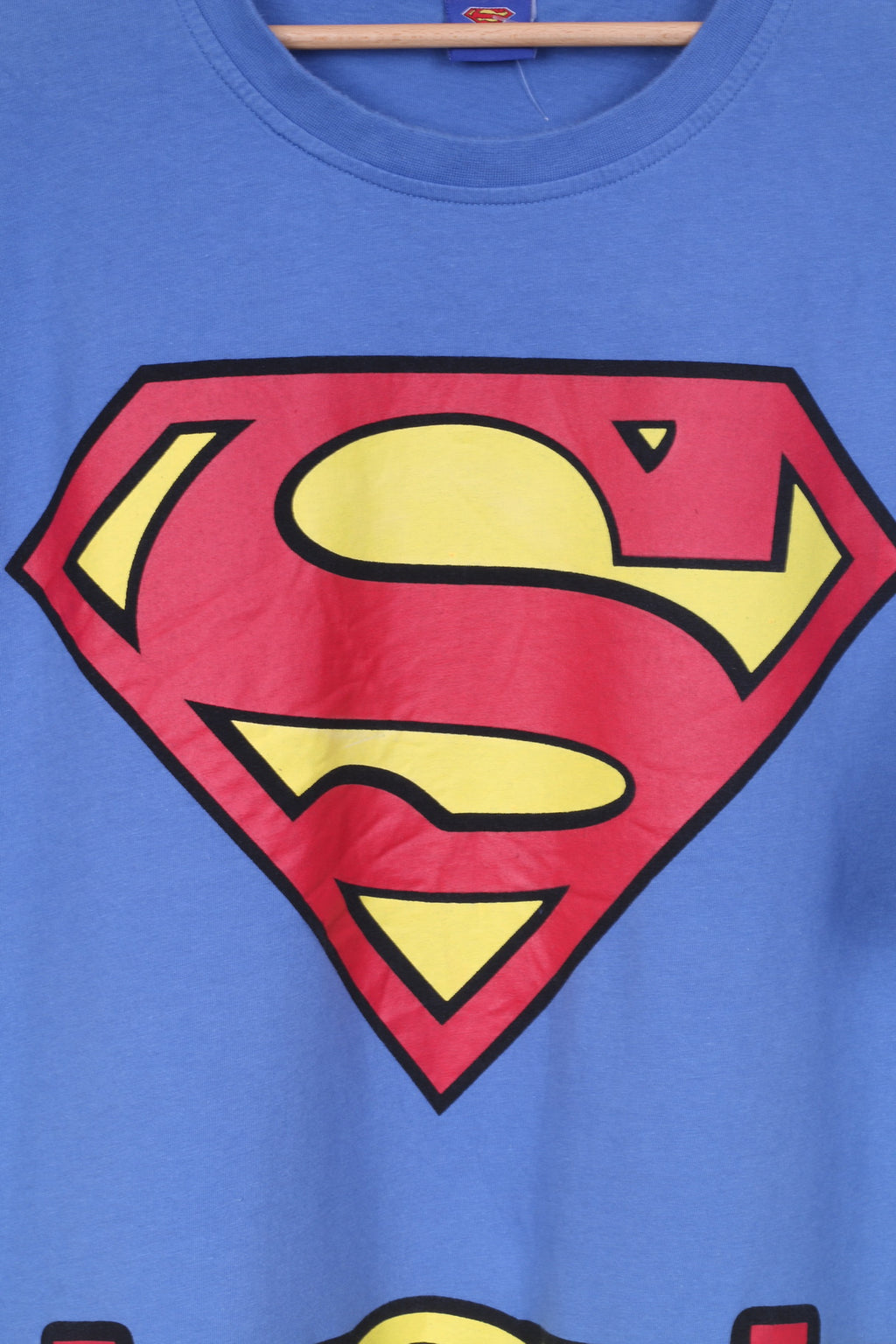 George Superman Mens XL T-Shirt Grapic Blue Tm&Dc Comics (s09) Short Sleeve Crew Neck