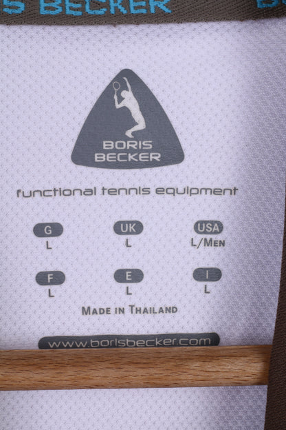 Boris Becker Mens L Polo Shirt Toupe Sport Tennis Equipment