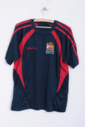 Kooga Manchester Mens L Shirt Short Sleeve Rugby Club Sport Blue - RetrospectClothes