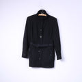 Giacca River Island da donna 12 38 M in lana nera monopetto con cintura