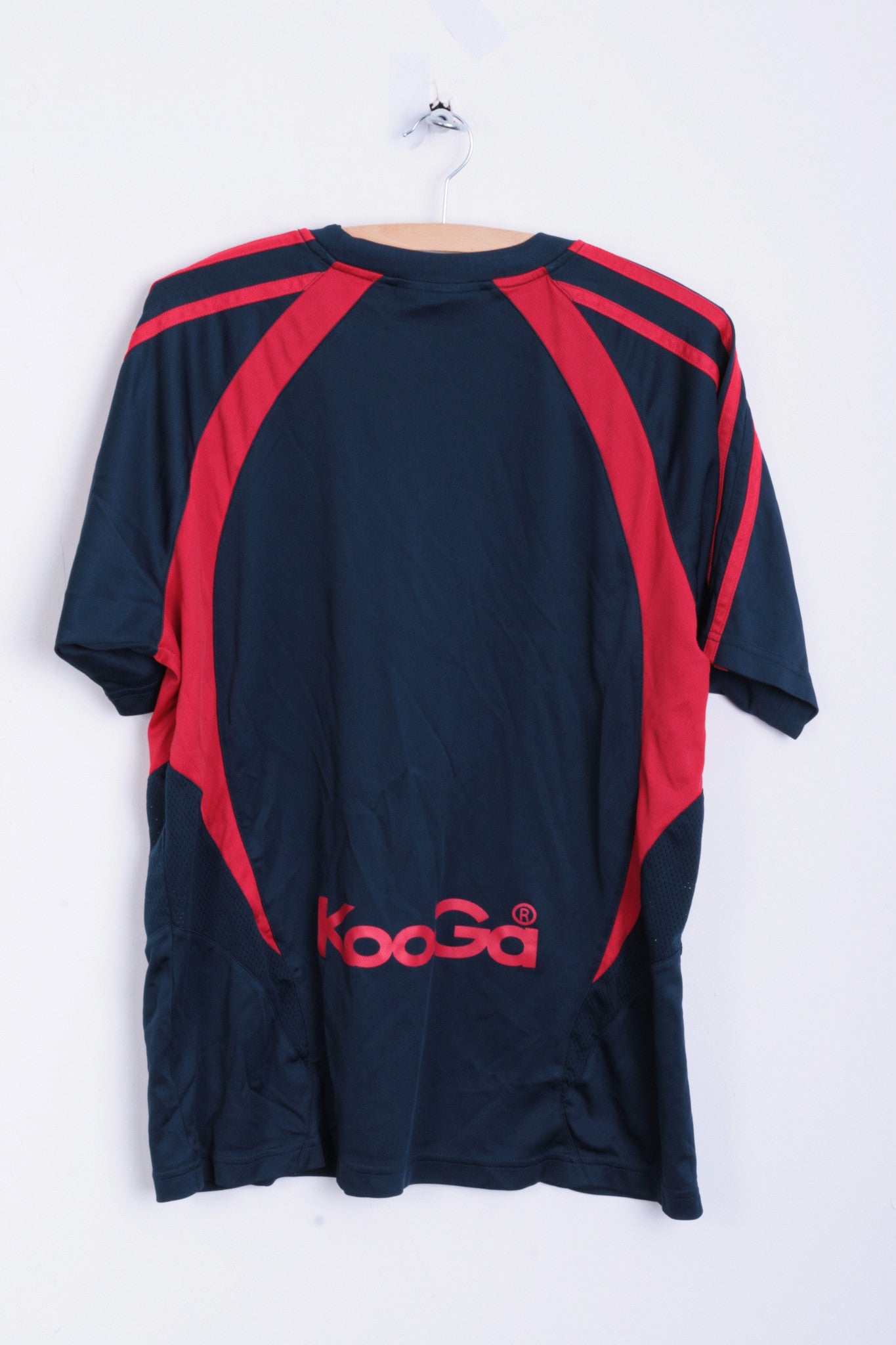 Kooga Manchester Mens L Shirt Short Sleeve Rugby Club Sport Blue - RetrospectClothes
