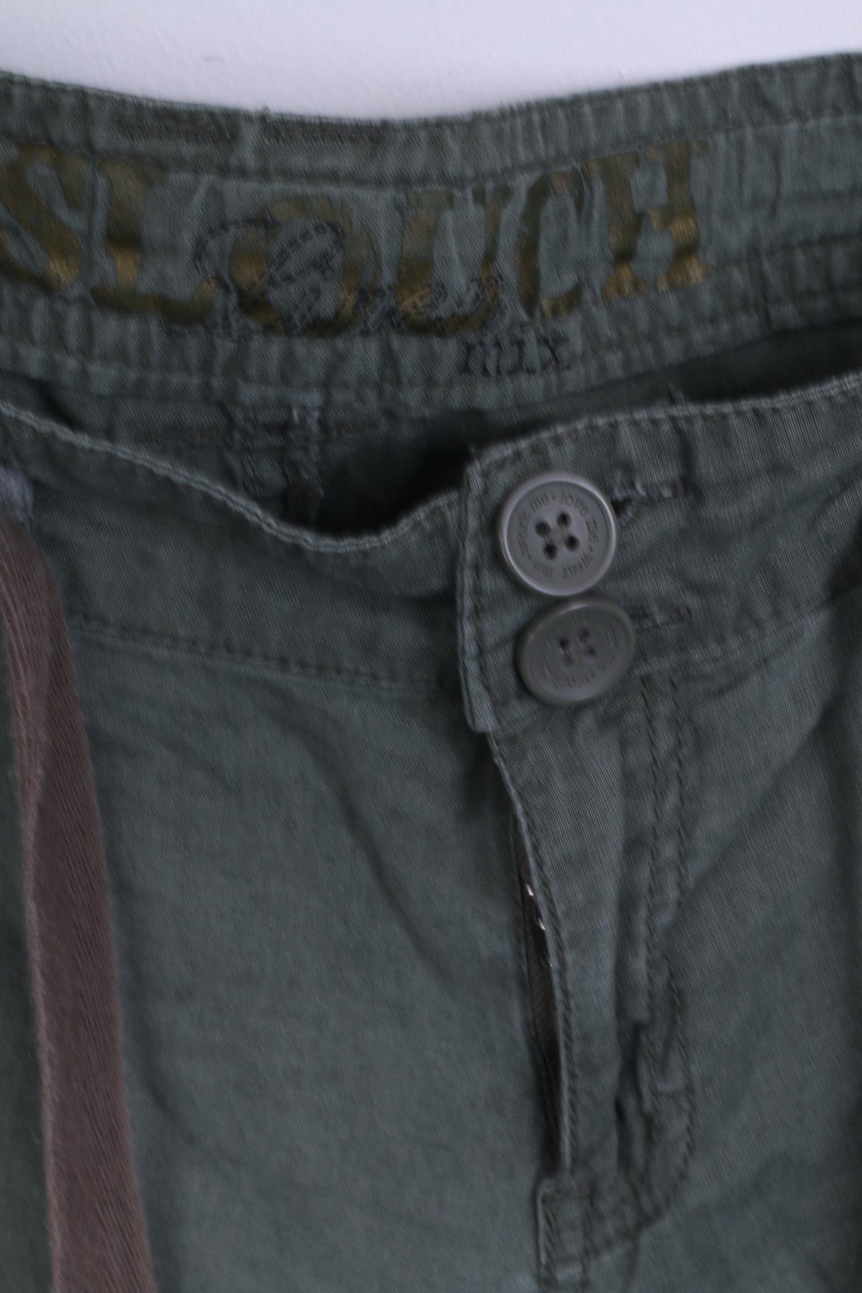 New Look Womens 14 42 L Trousers Green Pants Linen