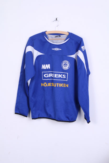 Umbro Karlskoga Sportklubb Mens L Shirt Blue Long Sleeve Greeks