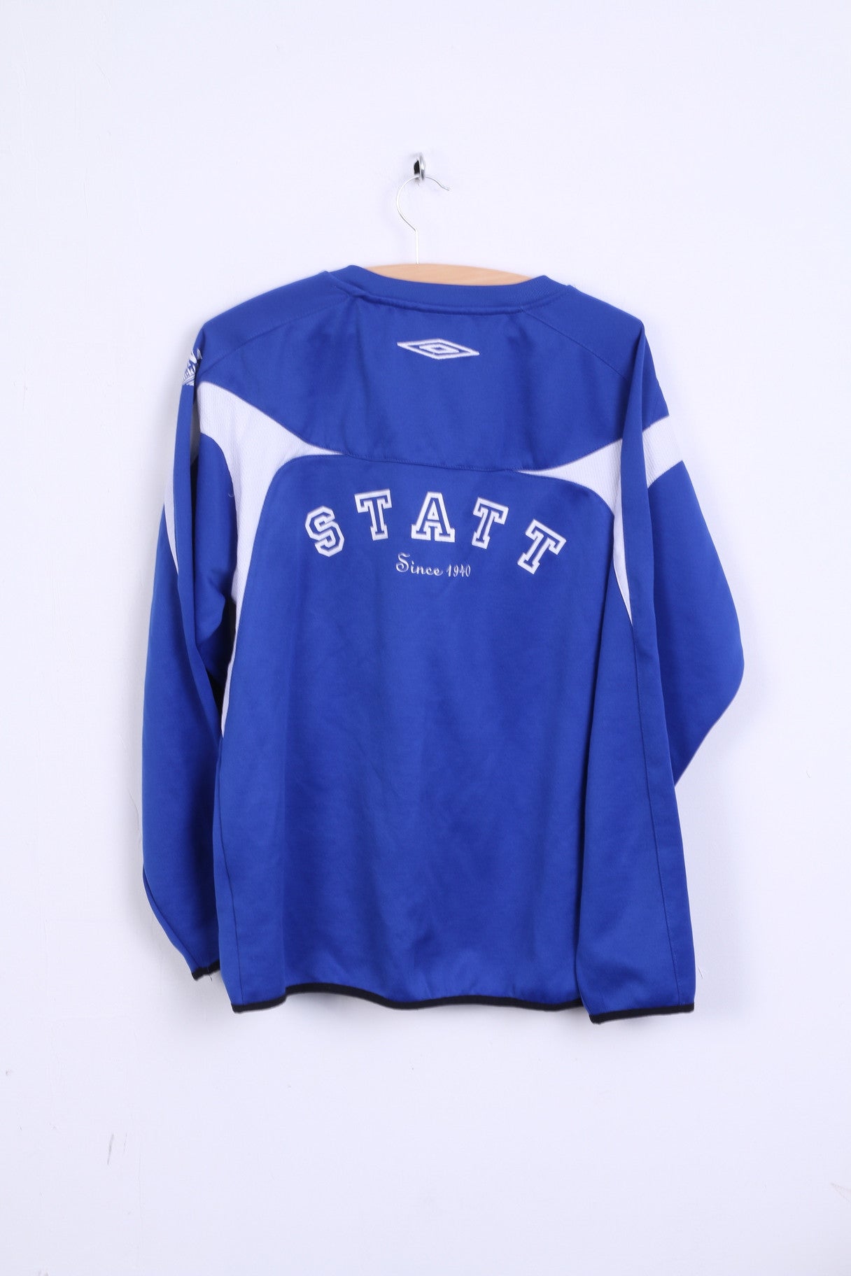 Umbro Karlskoga Sportklubb Maglia da uomo L Blu Manica lunga Greci