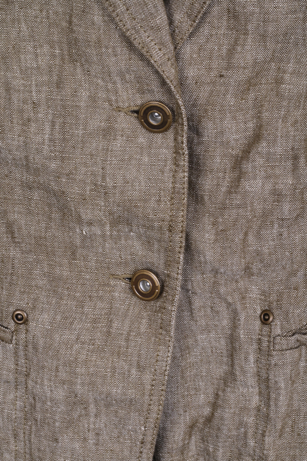 C&amp;A Femme 12 M Veste Lin Kaki Haut Clair Yessica Blazer Simple Boutonnage