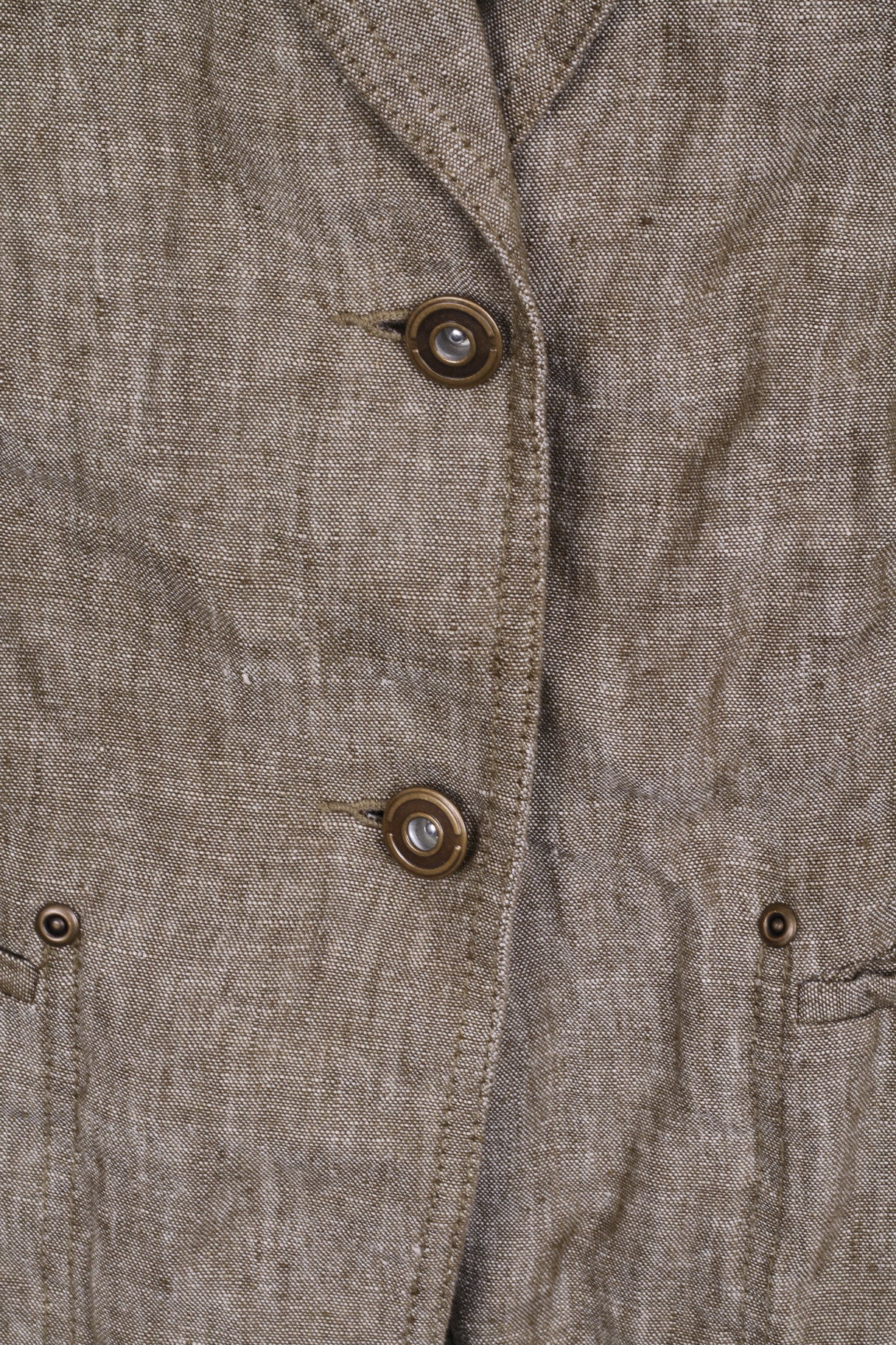 C&amp;A Femme 12 M Veste Lin Kaki Haut Clair Yessica Blazer Simple Boutonnage