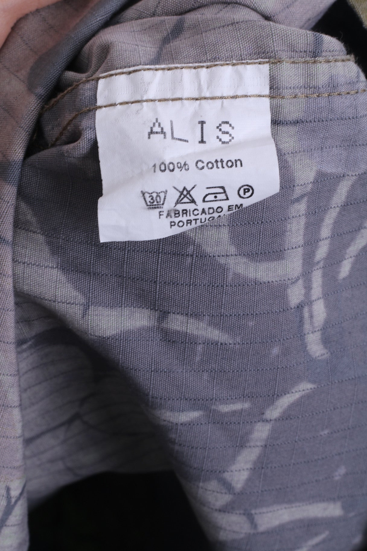 ALIS Camicia casual da uomo XL colletto button down in cotone con stampa fiori
