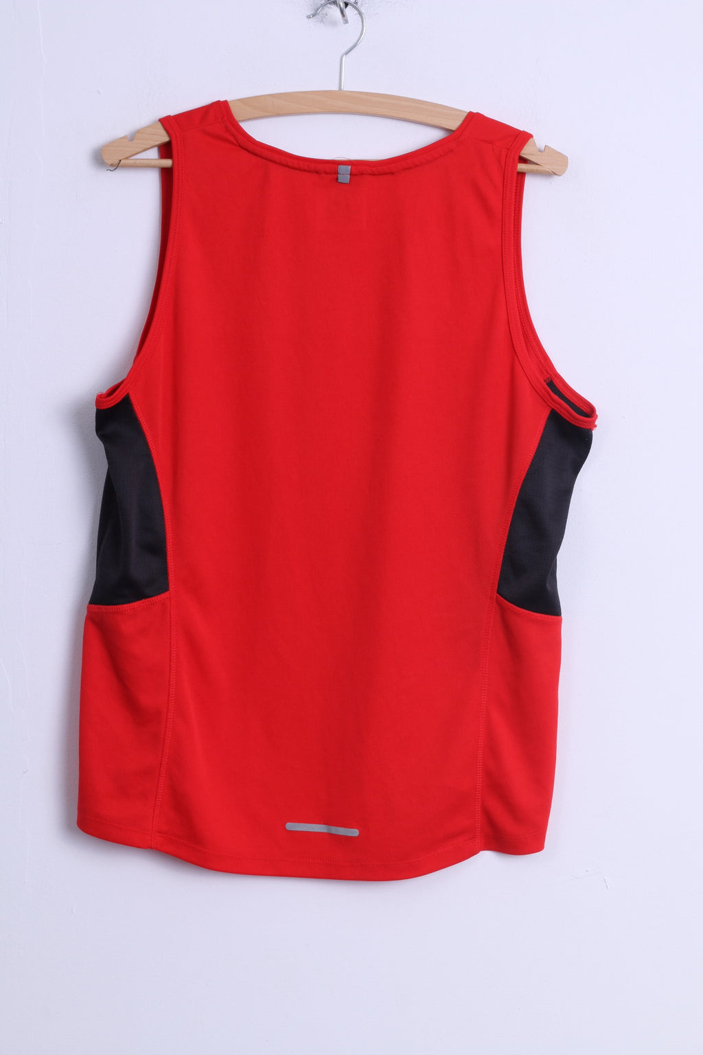 Karrimor Mens M Run Shirt Red Sleeveless Stretch Running Tank Top