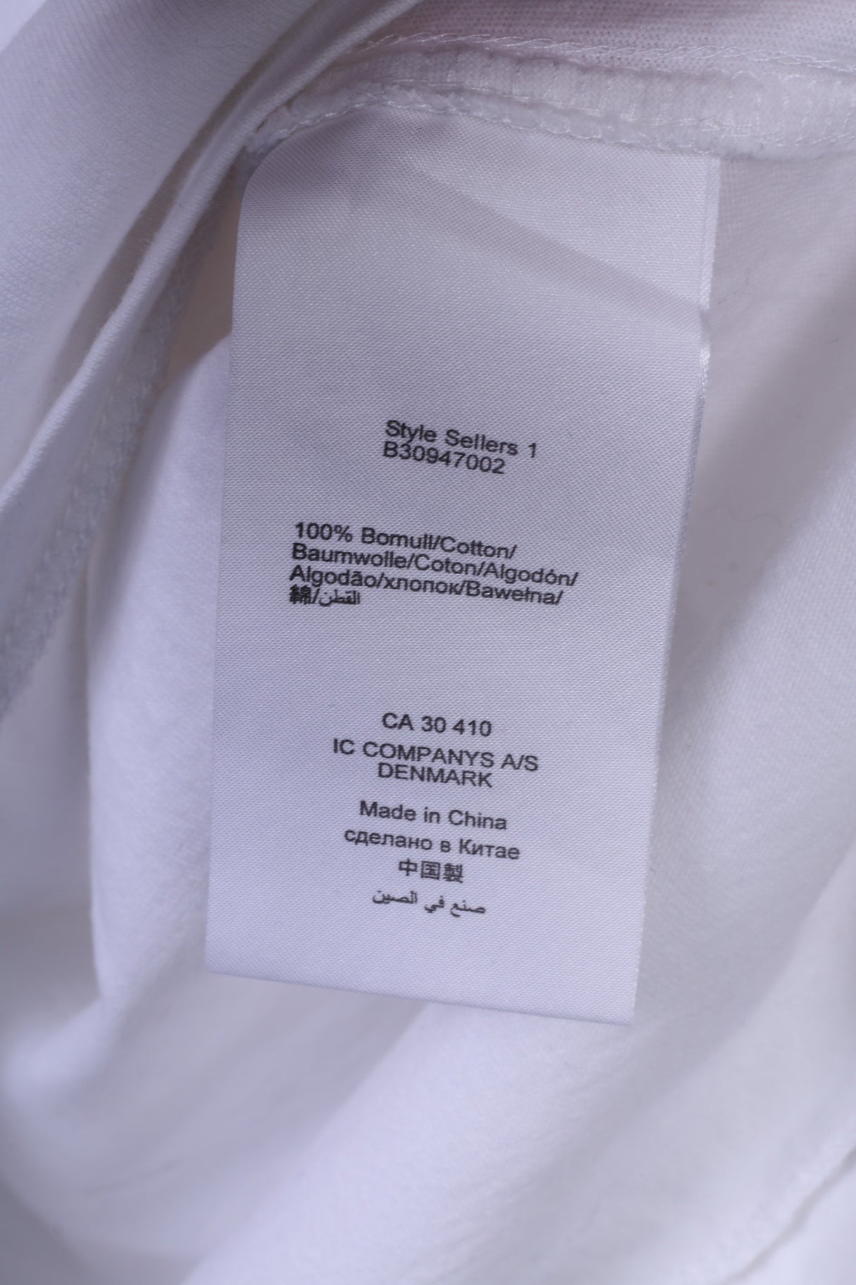 Cottonfield Casual Hommes XL T-Shirt Blanc Col Rond Board Club Coton Qualité Scandinave 