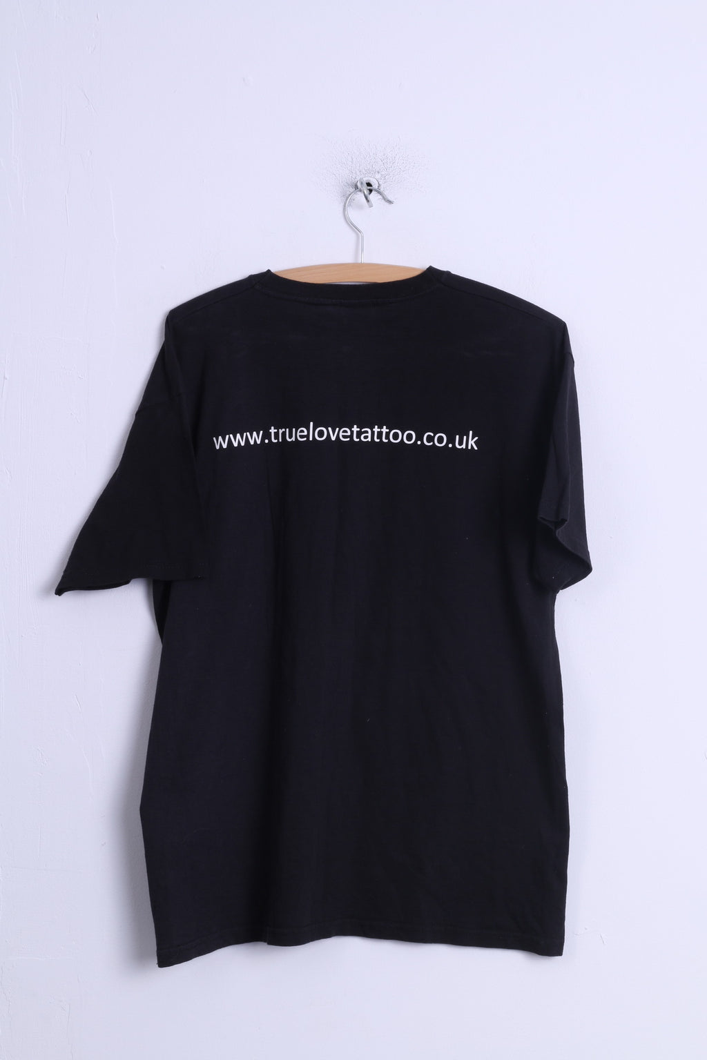 Fruit Of The Loom Mens L (M) T- Shirt Black Cotton Graphic True Love Tattoo