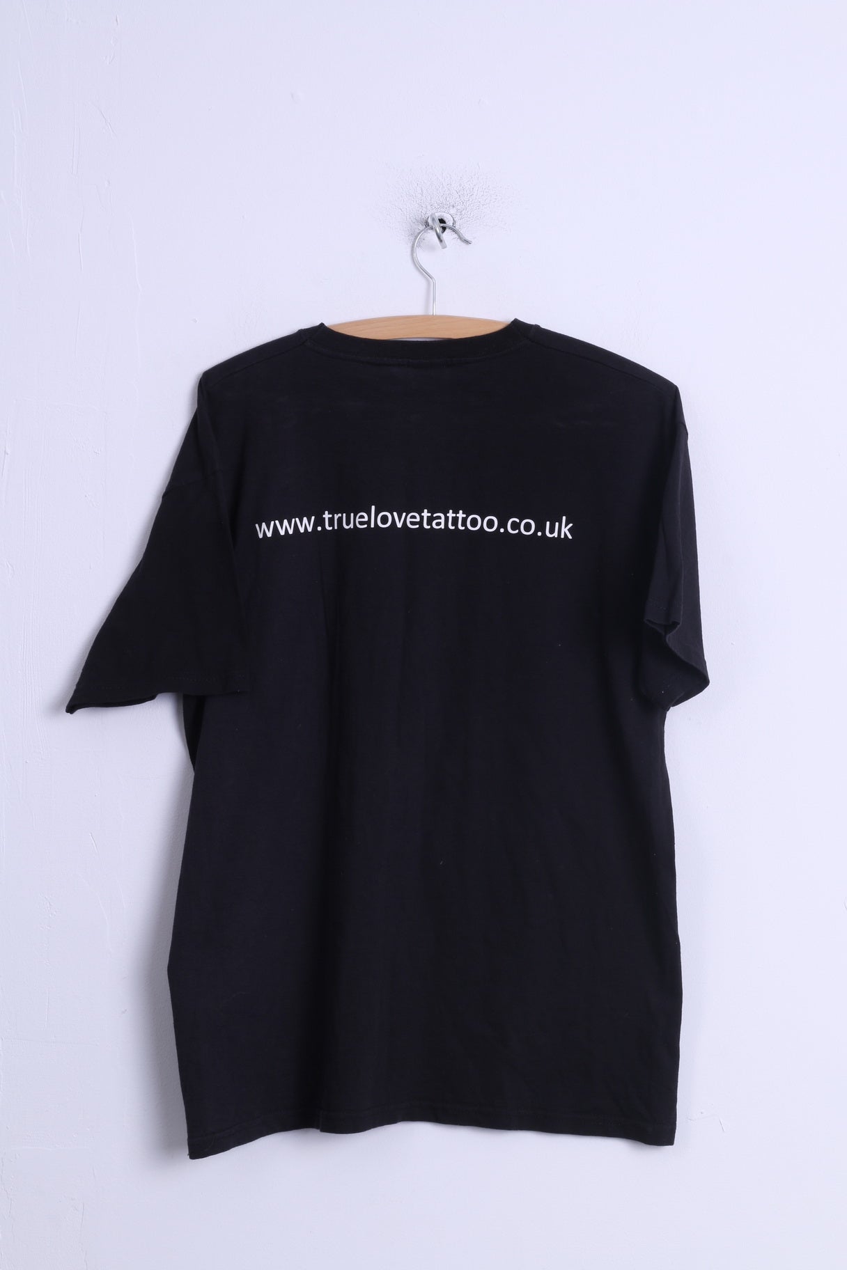 Fruit Of The Loom Mens L (M) T- Shirt Black Cotton Graphic True Love Tattoo