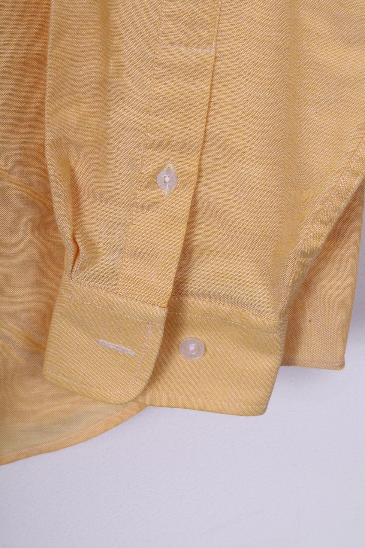 Ben Sherman Mens 15.5 39/40 XL Casual Shirt Button Down Collar Yellow Long Sleeve