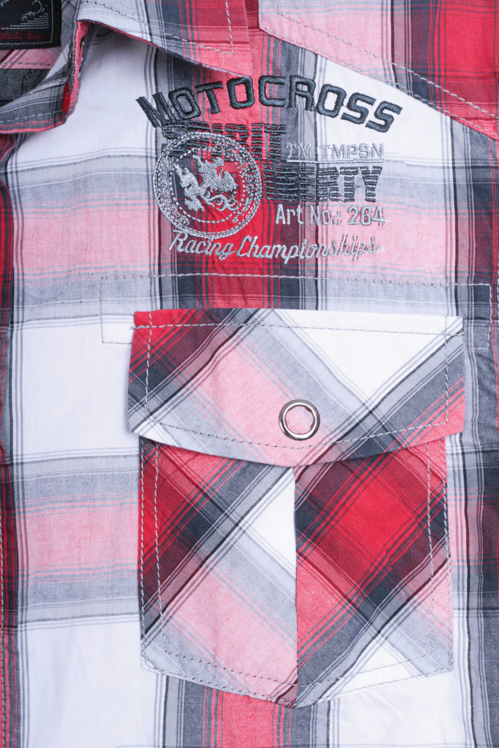 Tom Tompson Mens S Casual Shirt Check Motocross Cotton - RetrospectClothes