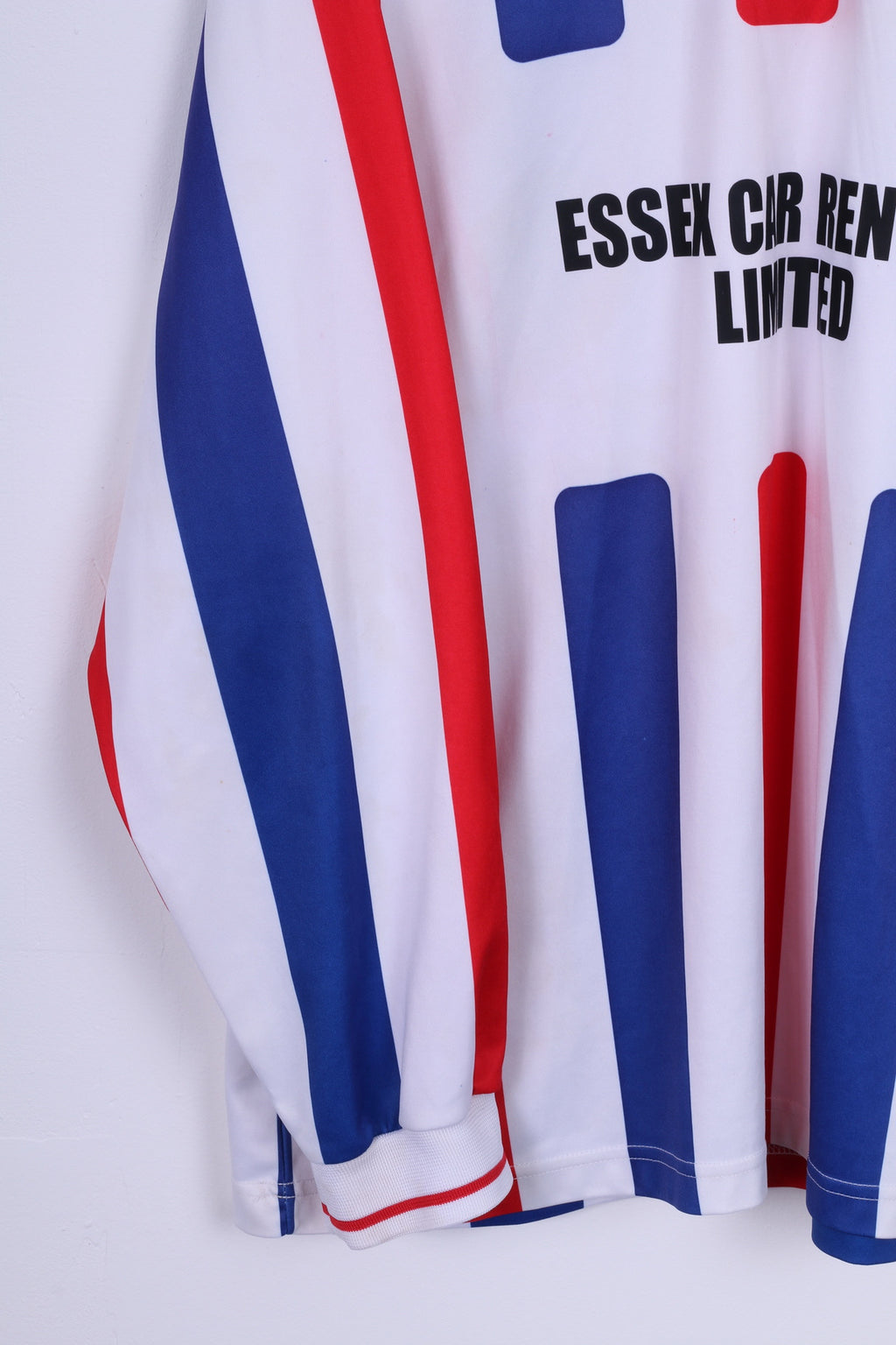 Stanno Mens XL Polo V-Neck Shirt White Sport Long Sleeve