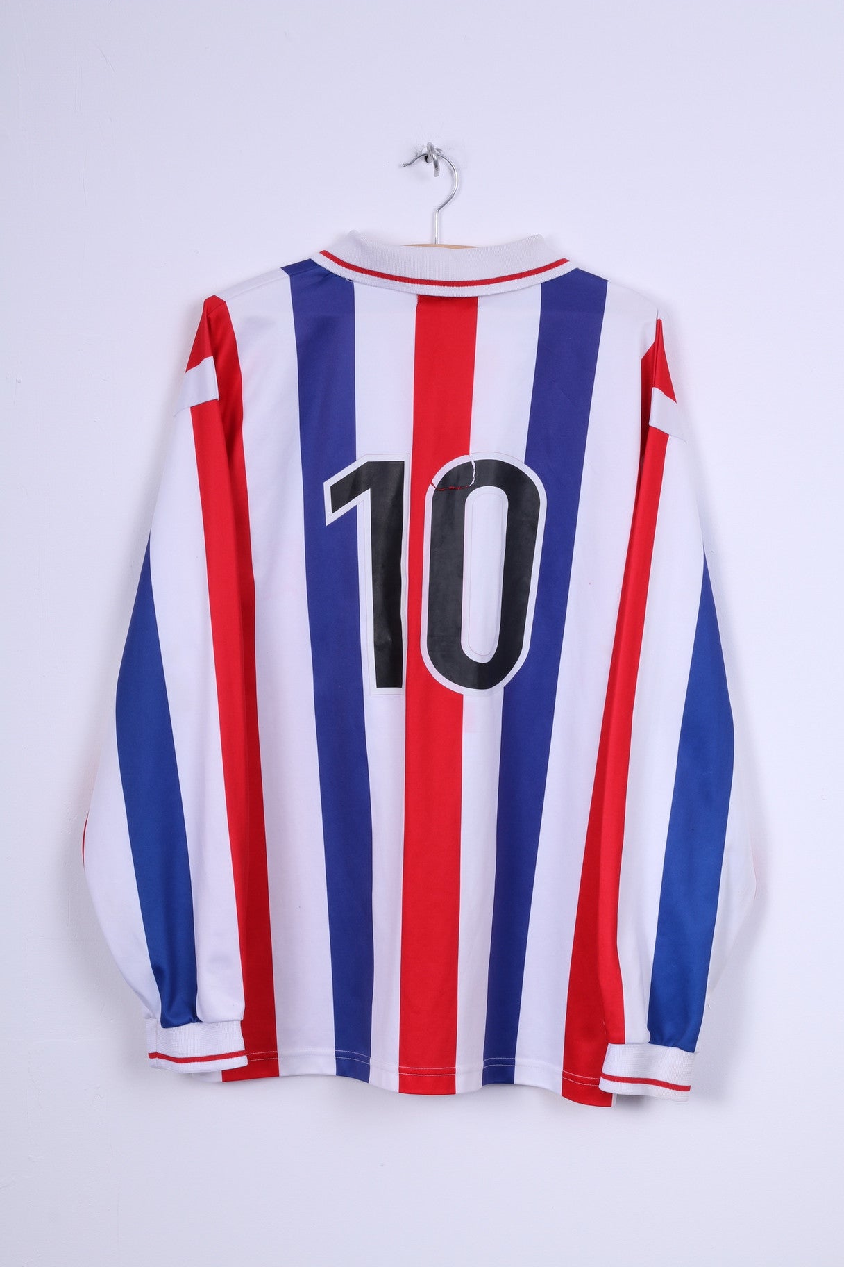 Stanno Mens XL Polo V-Neck Shirt White Sport Long Sleeve