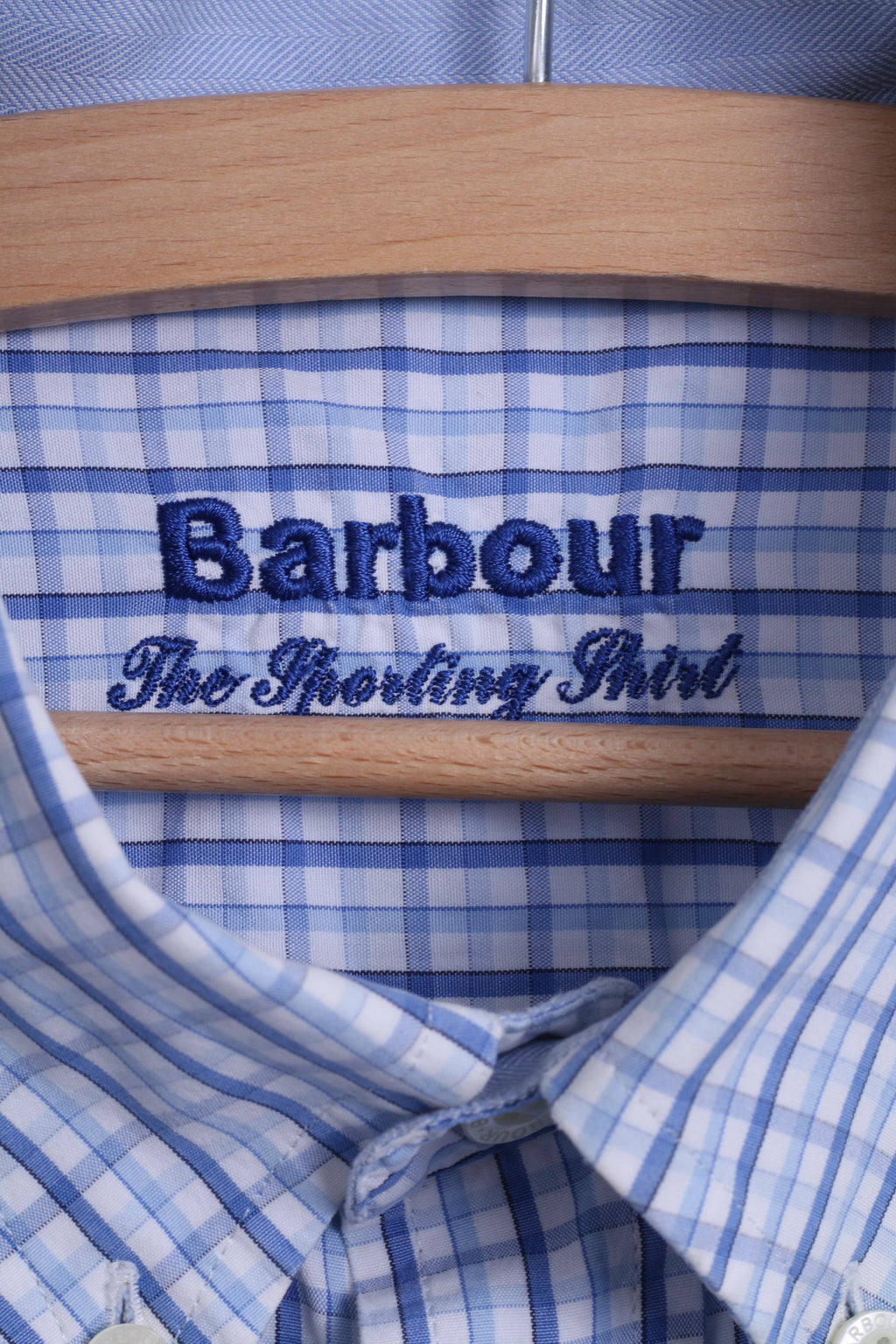 Barbour Chemise décontractée pour homme en coton bleu à manches longues et col boutonné à carreaux
