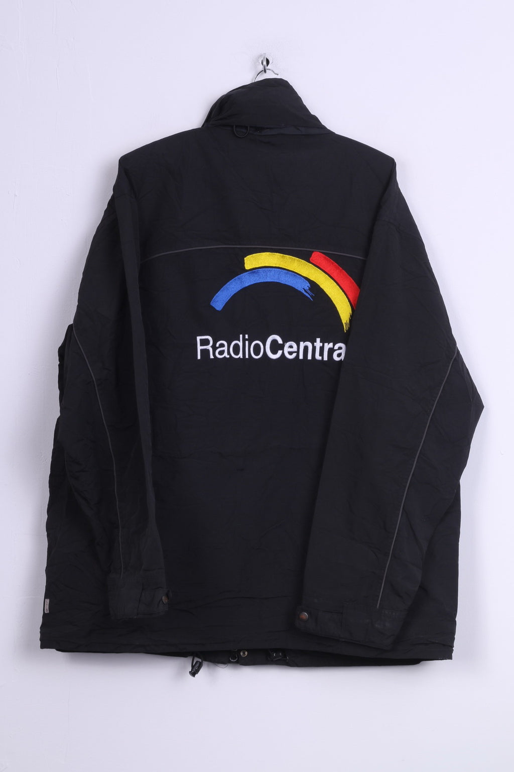 Switcher Mens XL Jacket Full Zipper Nylon Waterproof Black Hood