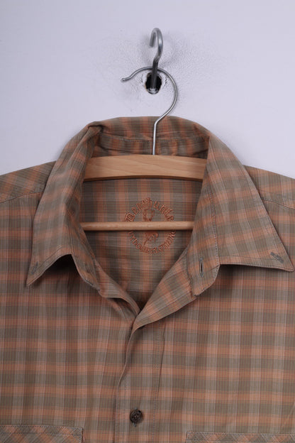 Deer Hunter Mens 39/40 XL Casual Shirt Check Button Down Collar Long Sleeve