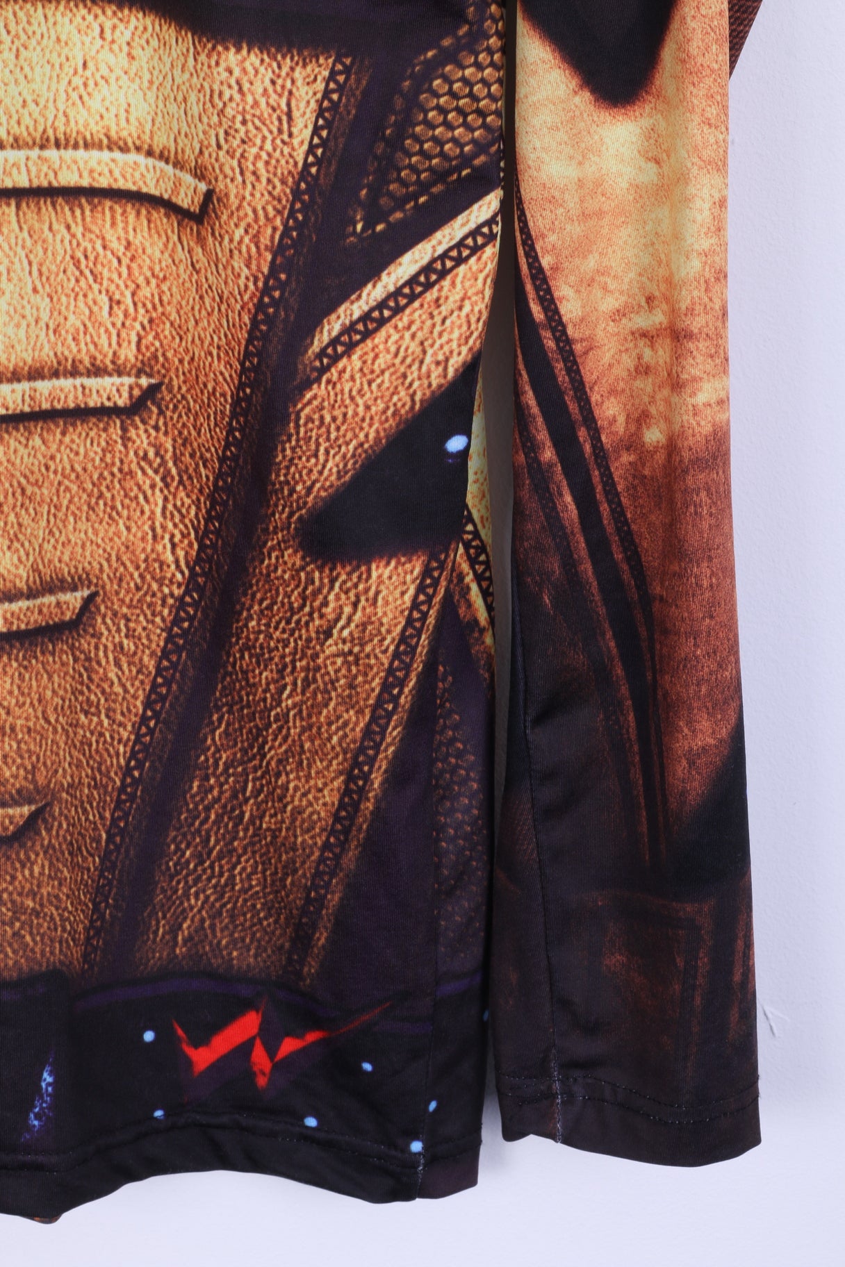 FunCool Chemise XXL à manches longues pour homme avec armure dorée extensible Super Hero