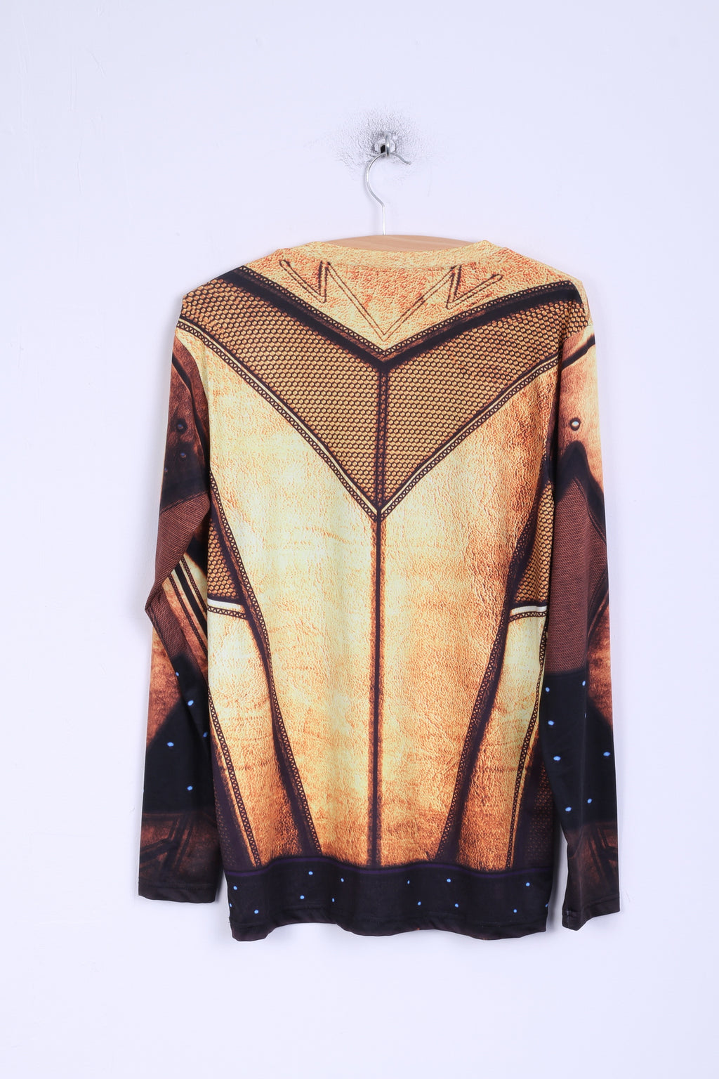 FunCool Chemise XXL à manches longues pour homme avec armure dorée extensible Super Hero