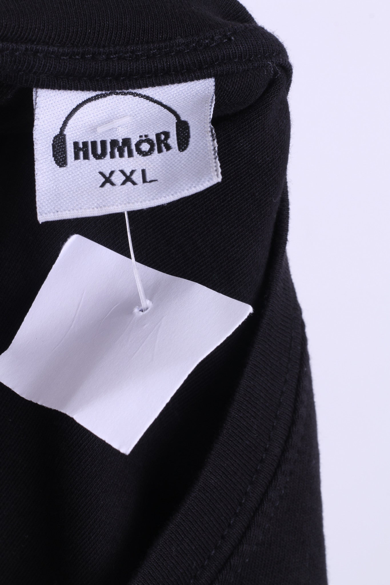 Humor Mens 2XL T-Shirt Black Crew Neck Cotton Top Jersey - RetrospectClothes