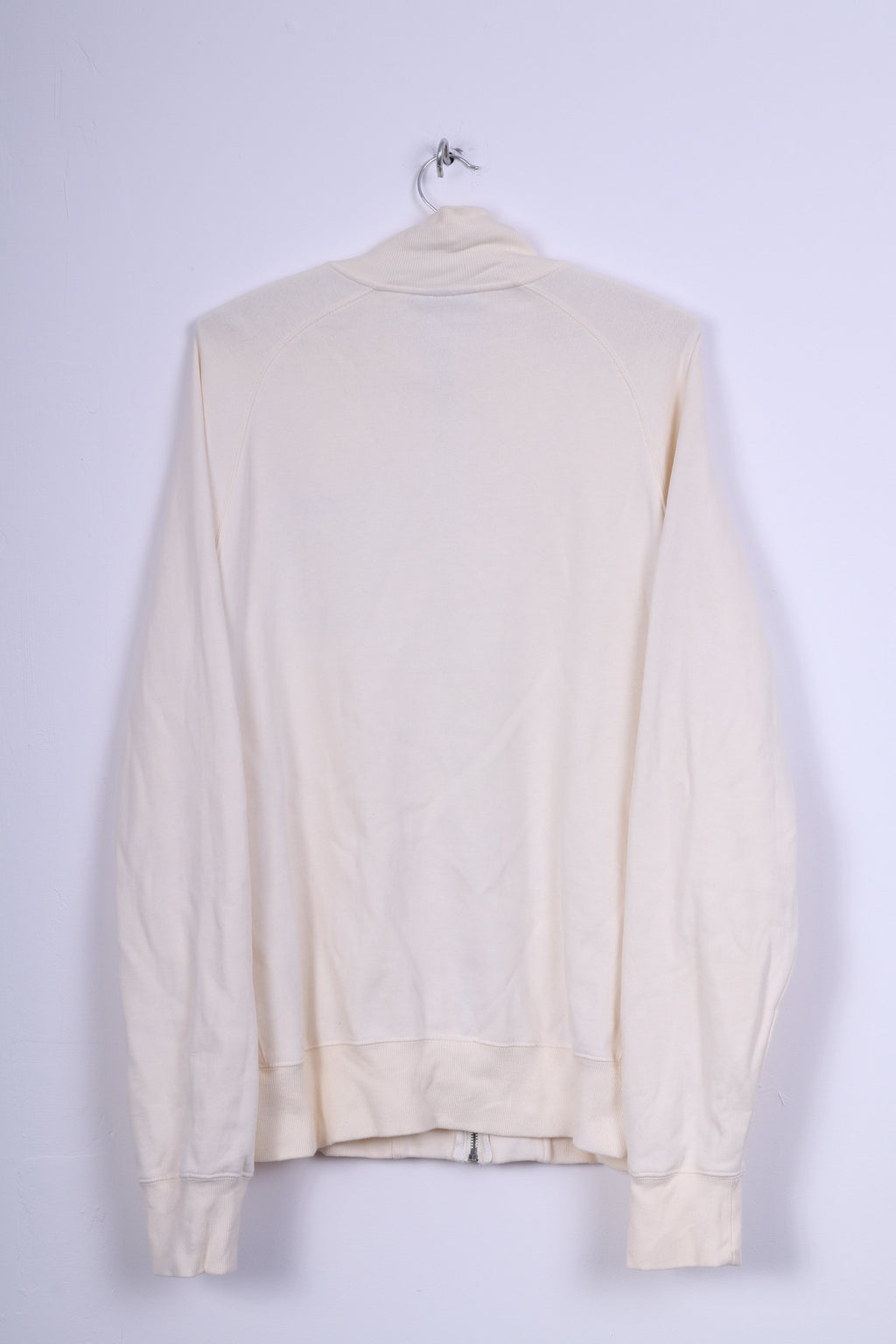Decode Womens XXL Sweatshirt Cream Cotton Zip Up Speedway Top
