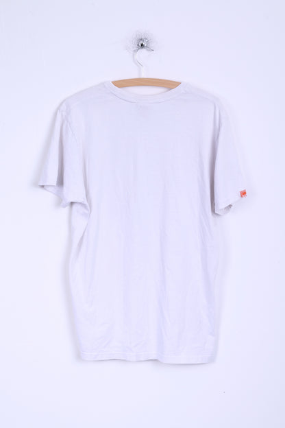Superdry Mens XL T-Shirt White Cotton OSAKA Japan Shirt
