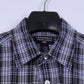 Polo Jeans Co Ralph Lauren Mens M Casual Shirt Navy Checkered Cotton Detailed Buttons Top
