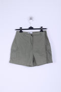 O zone Short 12 M Femme Kaki Taille Haute Coton