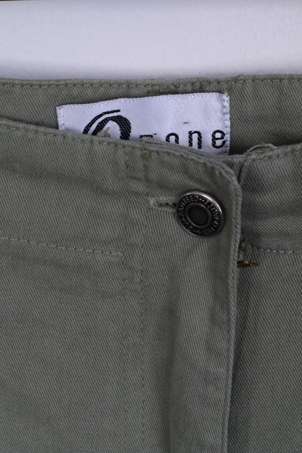 O zone Womens 12 M Shorts khaki Hight Waist Cotton