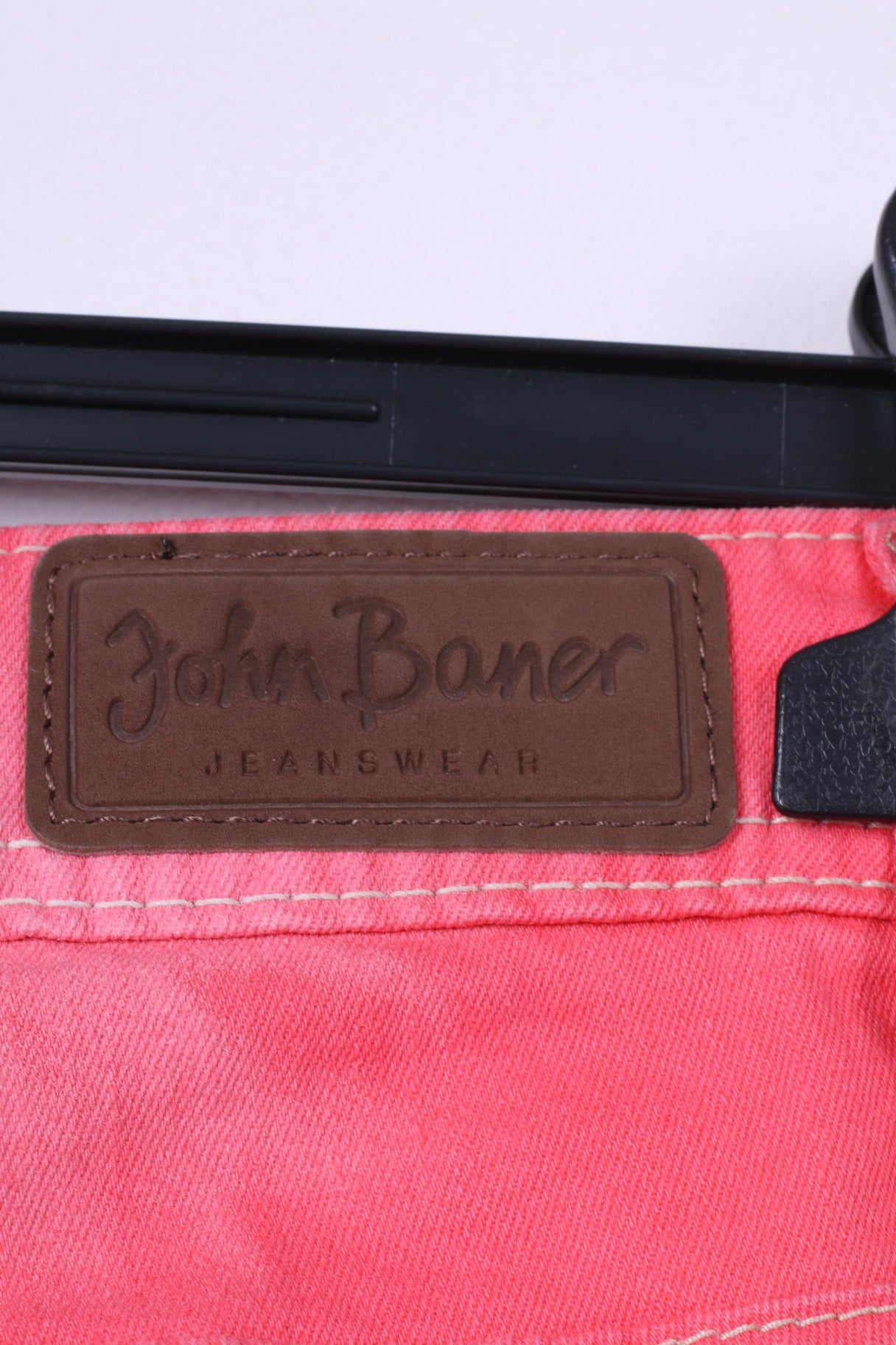 John Baner Jeanswear Womens 12 38 Trousers Pink Cotton Jeans Denim