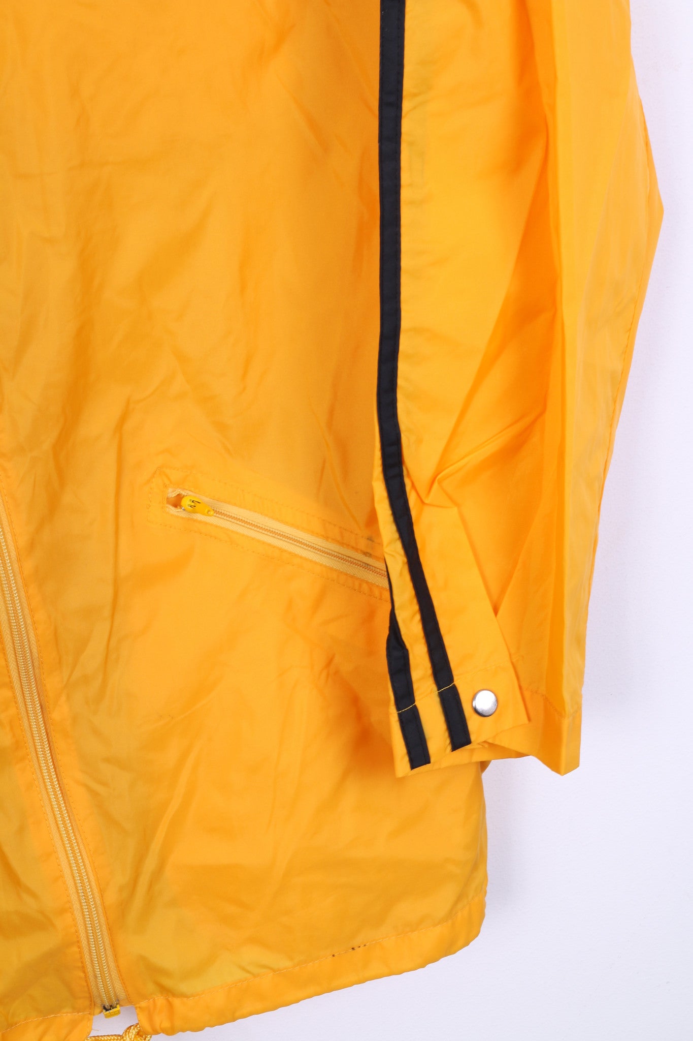 Veste M pour homme jaune Sport capuche imperméable veste de pluie en nylon