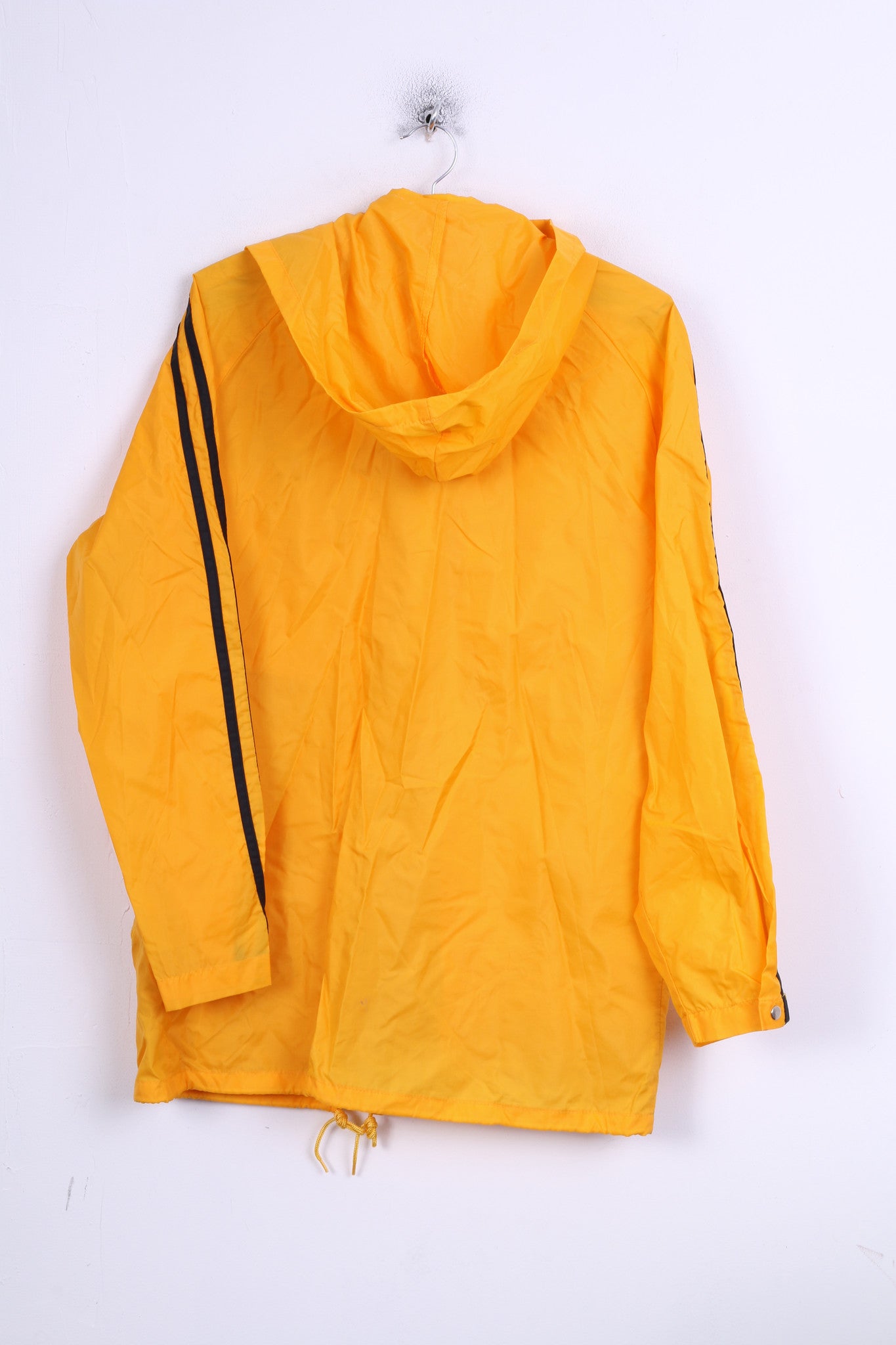 Mens M Jacket Yellow Sport Waterproof Hood Nylon Rain Jacket