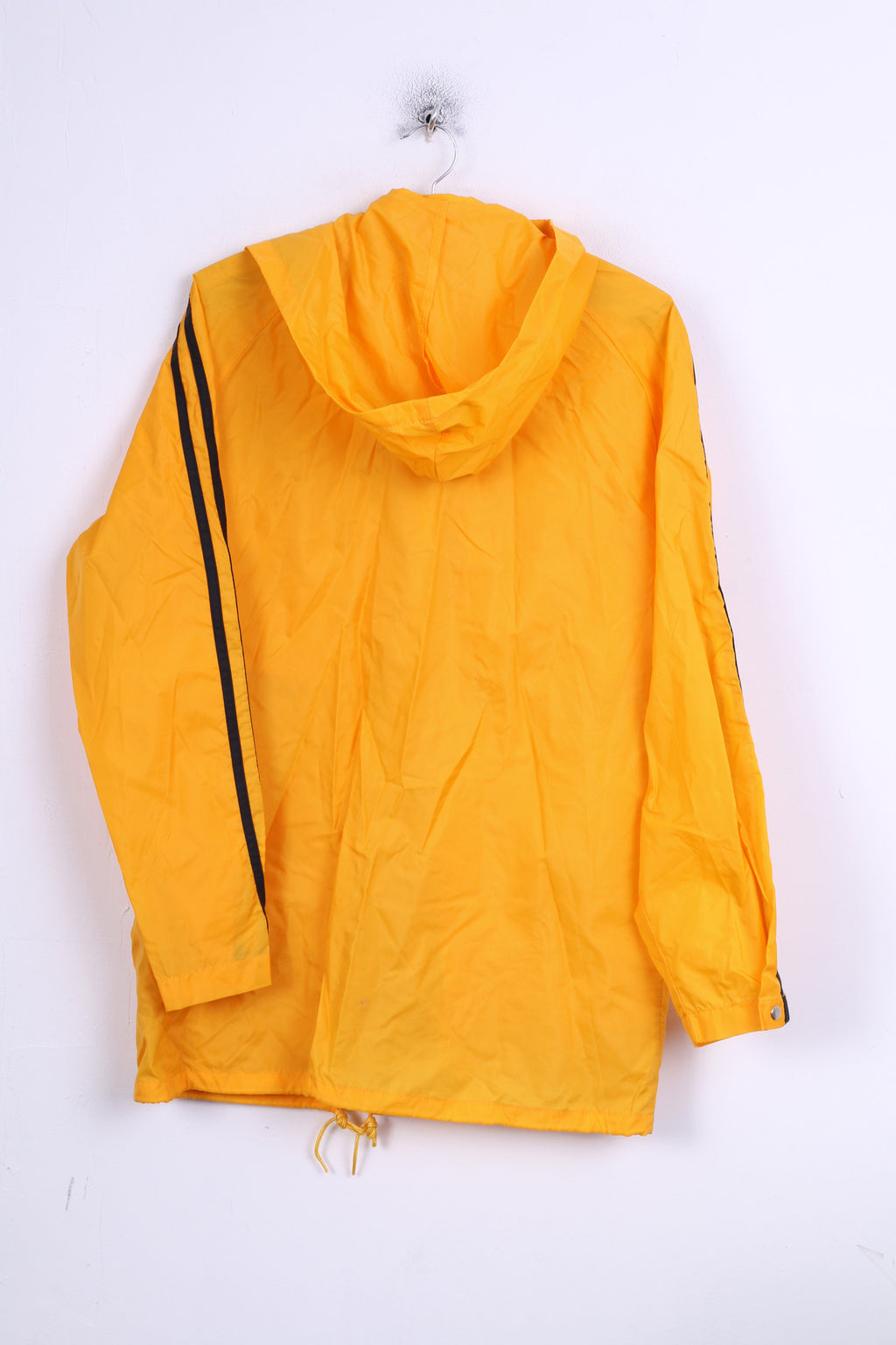 Giacca da uomo M Giacca antipioggia in nylon con cappuccio impermeabile sportivo giallo