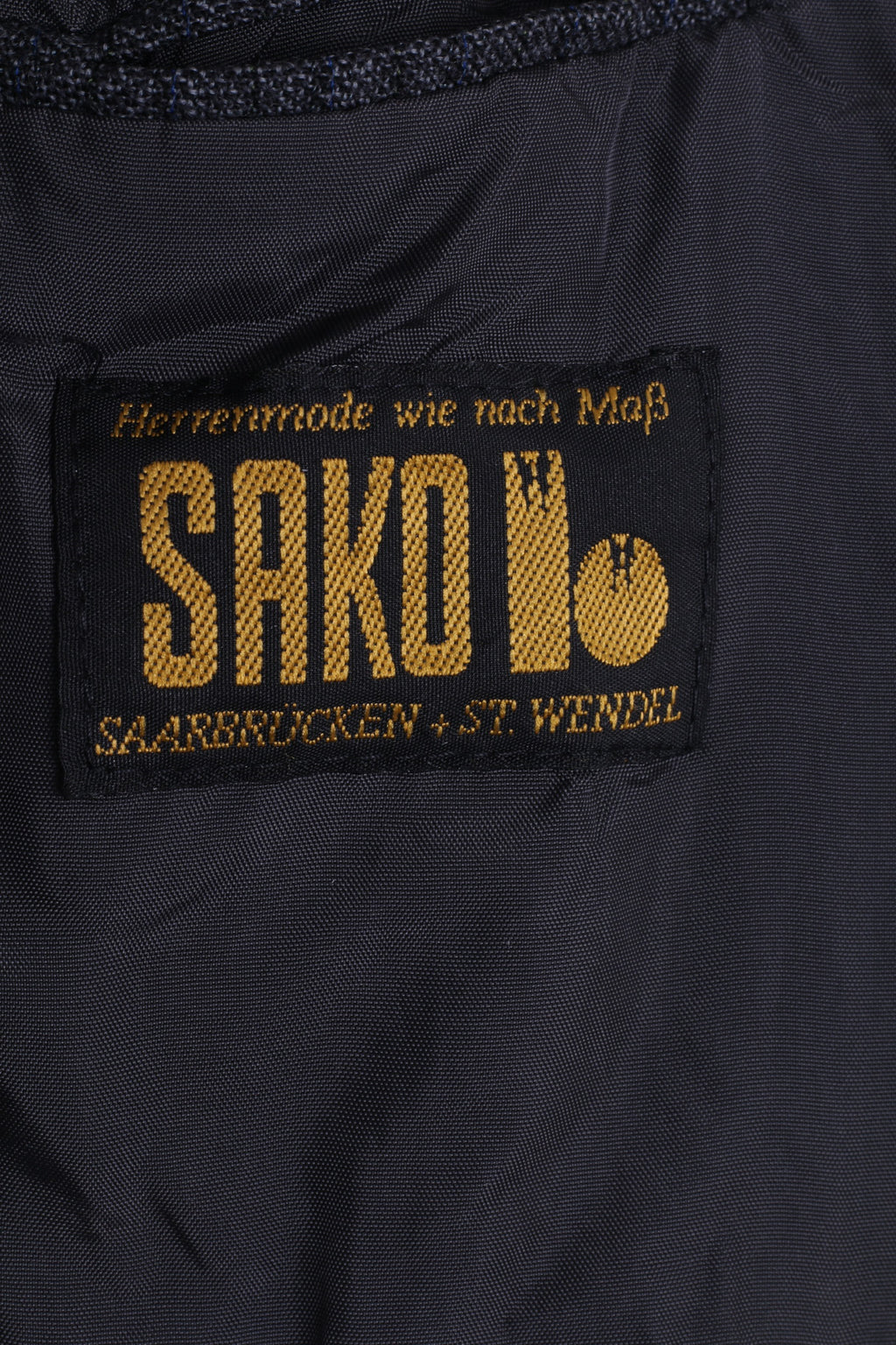 SAKO Giacca da uomo 24 S Giacca monopetto a righe in lana grigio blu