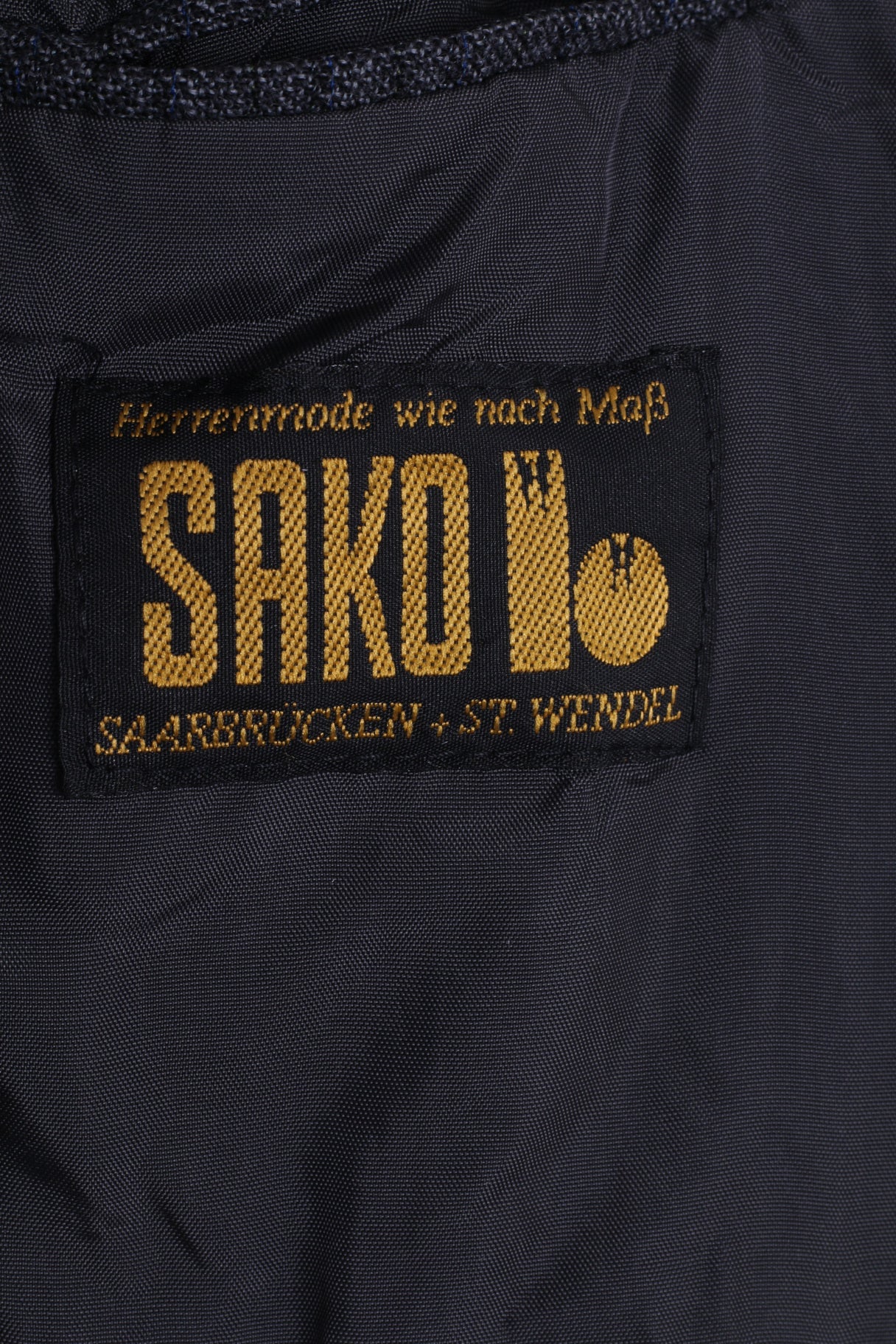 SAKO Giacca da uomo 24 S Giacca monopetto a righe in lana grigio blu