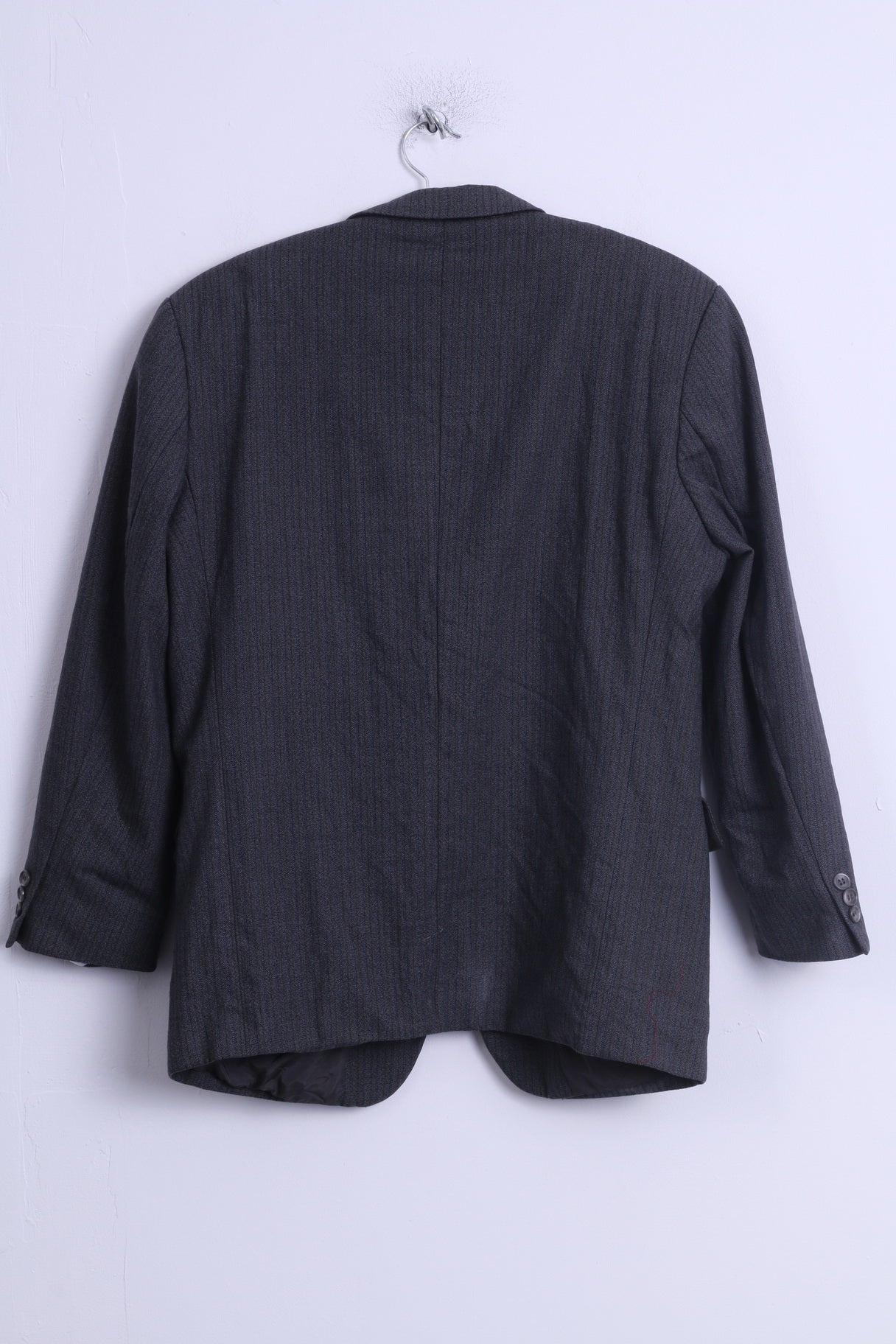 SAKO Giacca da uomo 24 S Giacca monopetto a righe in lana grigio blu