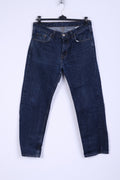 Mc Gordon Mens W34 L30 Jeans Trousers Navy Cotton Classic Fit